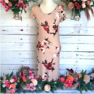 Stevie Hender Floral Maxi Shirt Dress
